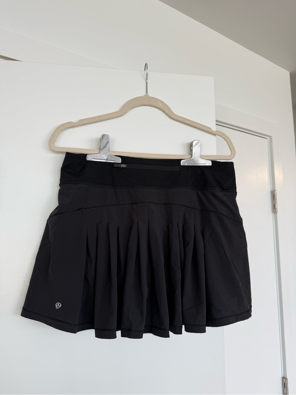 lululemon athletica Black Pleated Skater Skirt